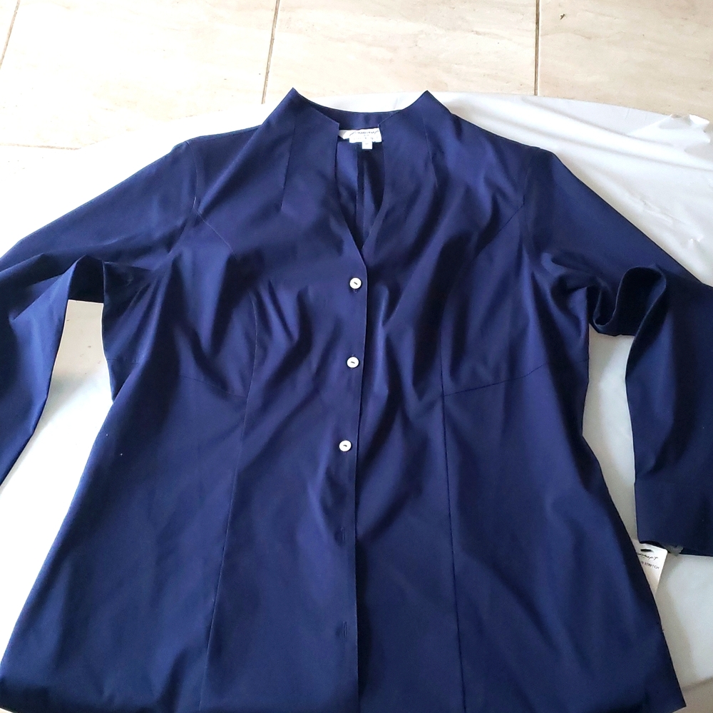 Blouse long sleeve blue